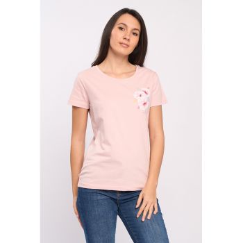 Tricou de bumbac cu imprimeu floral