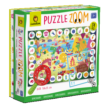 Zoom Puzzle - Dinozauri, Ludattica, 3 ani+