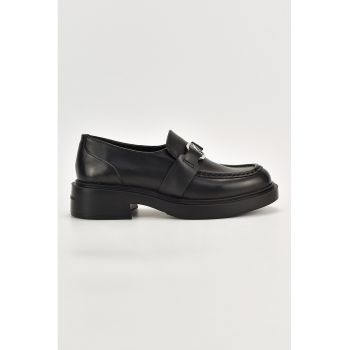 Pantofi loafer de piele cu logo