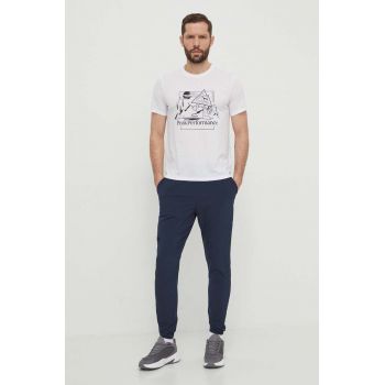 Peak Performance tricou barbati, culoarea alb, cu imprimeu