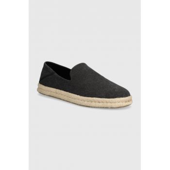 Toms espadrile Santiago culoarea negru, 10019869 de firma originale