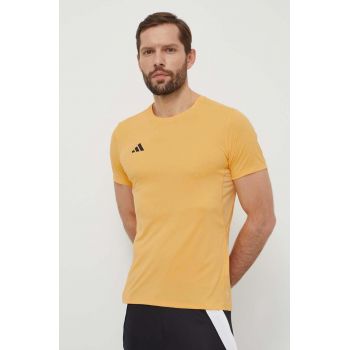 adidas Performance tricou de alergare Adizero culoarea galben, neted, IR7126 ieftin