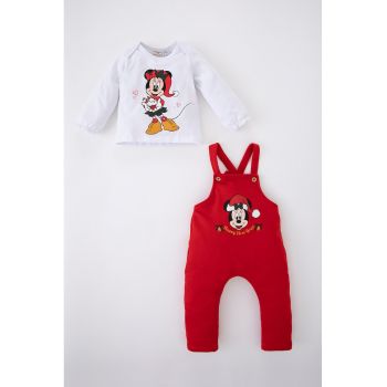 Set de bluza de bumbac si salopeta lunga