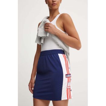 adidas Originals fustă culoarea bleumarin, mini, drept IU2469