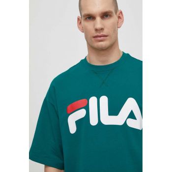 Fila tricou Lowell barbati, culoarea verde, cu imprimeu, FAM0655