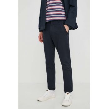 G-Star Raw pantaloni barbati, culoarea albastru marin, cu fason chinos de firma originali