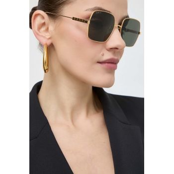 Gucci ochelari de soare femei, culoarea auriu