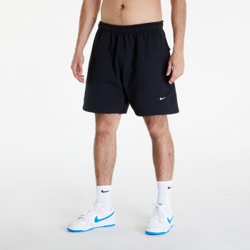 Nike Solo Swoosh Men's Brushed-Back Fleece Shorts Black/ White ieftin