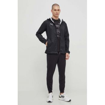 Puma tricou din bumbac bărbați, culoarea negru, cu imprimeu, 680173