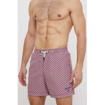 Superdry pantaloni scurti de baie culoarea rosu de firma original
