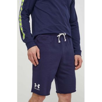 Under Armour pantaloni scurti barbati, culoarea albastru marin