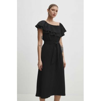 Answear Lab rochie culoarea negru, mini, evazati