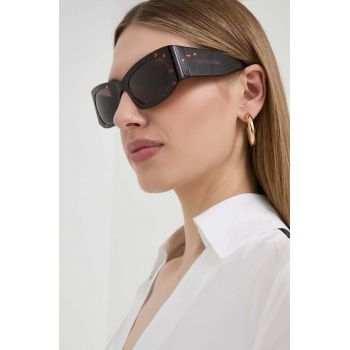 Balenciaga ochelari de soare femei, culoarea bordo de firma originali
