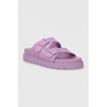 Buffalo papuci Eve Sol femei, culoarea violet, cu platforma, 1602246.LAV