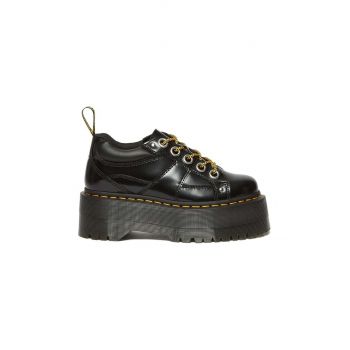 Dr. Martens pantofi de piele 5i Quad Max femei, culoarea negru, cu platforma, DM31423001 de firma originali