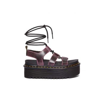 Dr. Martens sandale de piele Nartilla XL femei, culoarea roz, cu platforma, DM31540379 la reducere