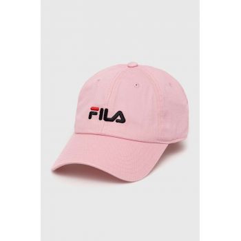 Fila șapcă de baseball din bumbac culoarea roz, cu imprimeu