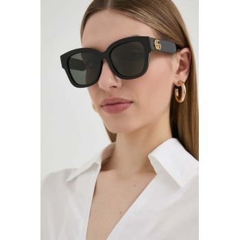 Gucci ochelari de soare femei, culoarea negru