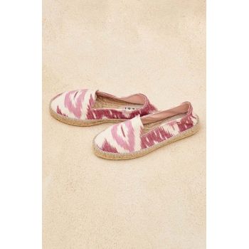 Manebi espadrile Tulum Flat Espadrilles culoarea roz, G 1.7 N0 la reducere