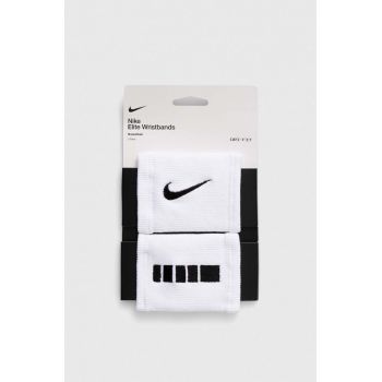 Nike brățări 2-pack culoarea alb