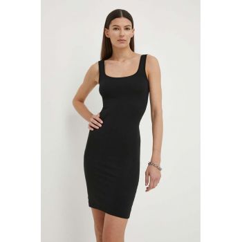 Samsoe Samsoe rochie SUE culoarea negru, mini, mulata, F00002018