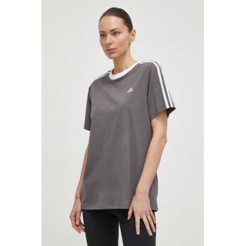 adidas tricou din bumbac femei, culoarea gri, IS1564 de firma original