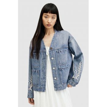 AllSaints geacă din denim TERRI WORKWEAR JACKE femei, de tranziție, oversized, WO549Z