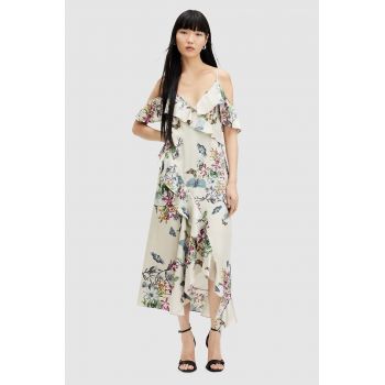 AllSaints rochie ORION SANIBEL DRESS midi, evazati, WD538Z