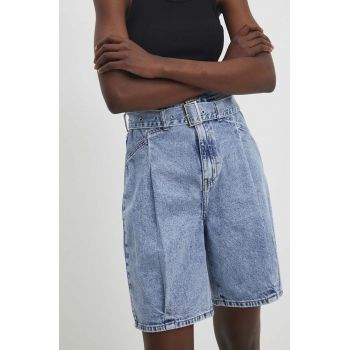 Answear Lab pantaloni scurti jeans femei, neted, high waist