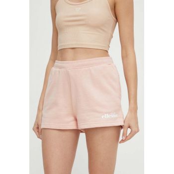 Ellesse pantaloni scurti Kyrana Short femei, culoarea roz, cu imprimeu, medium waist, SGP16456 ieftini