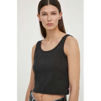 Levi's top femei, culoarea negru