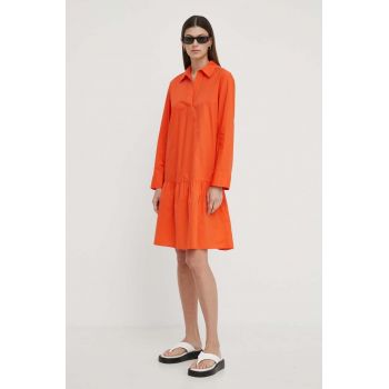 Marc O'Polo rochie culoarea portocaliu, midi, oversize ieftina