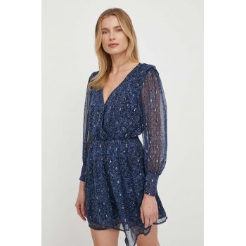 Pepe Jeans rochie Camille culoarea albastru marin, mini, evazati de firma originala