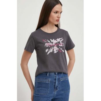 Pepe Jeans tricou din bumbac Kallan femei, culoarea gri de firma original