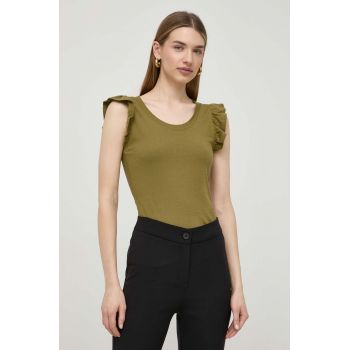 Silvian Heach tricou femei, culoarea verde