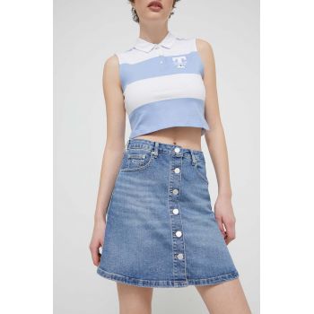 Tommy Jeans fusta jeans mini, creion