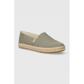 Toms espadrile Alpargata Rope 2.0 culoarea verde, 10020859 la reducere