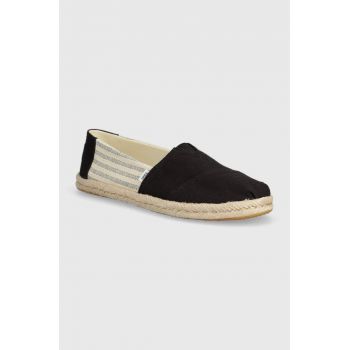 Toms espadrile Alpargata Rope culoarea negru, 10019904 la reducere