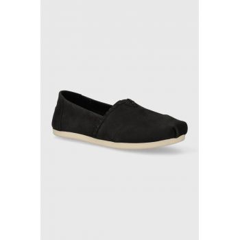 Toms espadrile din nubuc Alpargata culoarea negru, 10020666