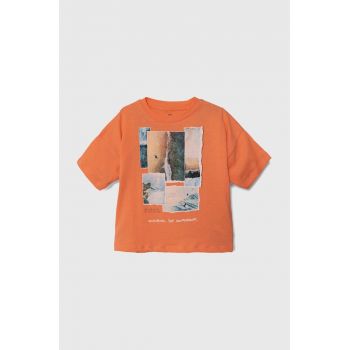 zippy tricou de bumbac pentru copii culoarea portocaliu, cu imprimeu
