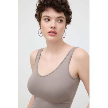 Hollister Co. top femei, culoarea gri ieftin