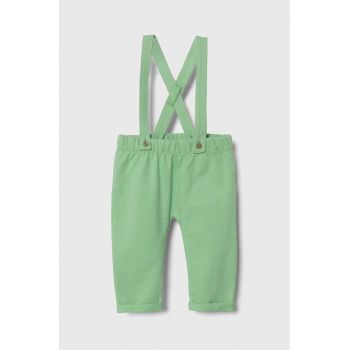 zippy pantaloni de trening pentru bebeluși culoarea verde, cu imprimeu ieftini