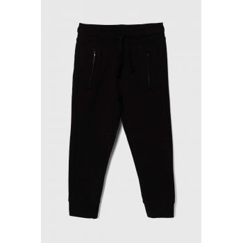 zippy pantaloni de trening pentru copii culoarea negru, neted