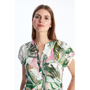 Bluza cu imprimeu tropical