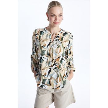 Bluza-tunica cu imprimeu abstract
