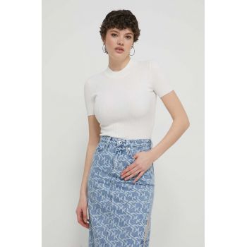 HUGO pulover femei, culoarea bej, light, cu turtleneck 50514269