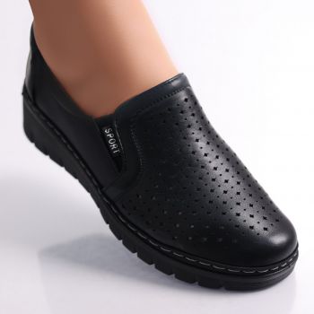 Pantofi dama casual Negri din Piele Ecologica Ozel