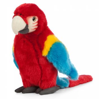 Papagal Macaw Rosu 24 cm - Jucarie de plus Living Nature la reducere