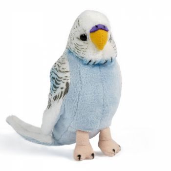 Papagal Perus Albastru cu Sunet 14 cm - Jucarie de plus Living Nature ieftina