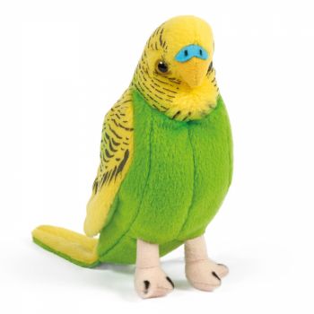 Papagal Perus Galben cu Sunet 14 cm - Jucarie de plus Living Nature de firma originala